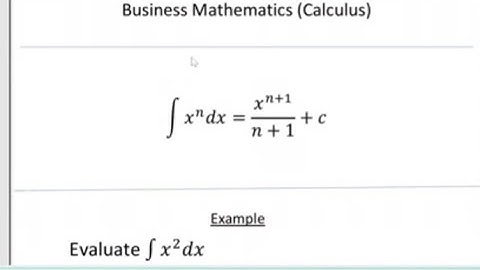 Calculus Part 1 - Business Mathematics