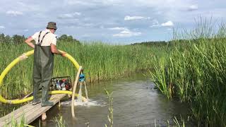 12. Made a jet baking powder to the ejector. Now you can deepen the bottom of the lake.