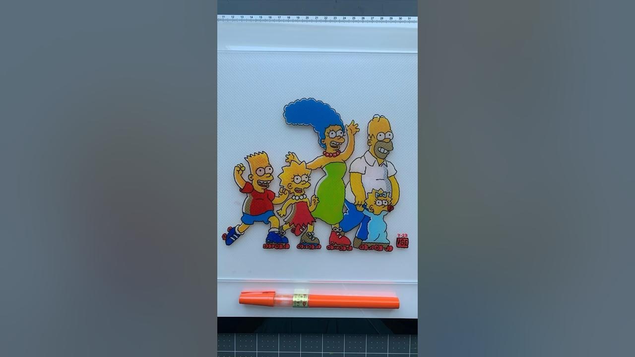 The Simpsons on roller skates! Customizing a laptop case with reverse ...
