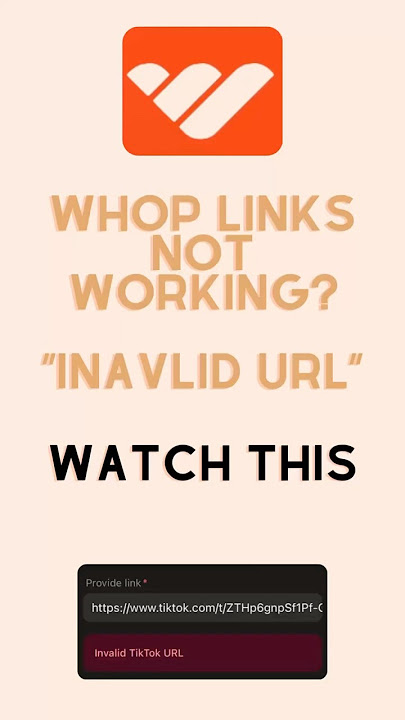 How to fix whop links not working. “INVALID URL” TikTok link. #tutorial