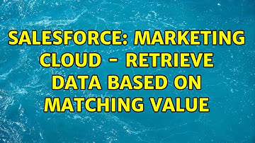 Salesforce: Marketing Cloud - Retrieve data based on matching value (2 Solutions!!)