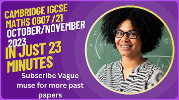 Cambridge IGCSE 0607/21 October/november 2023 non calculator paper