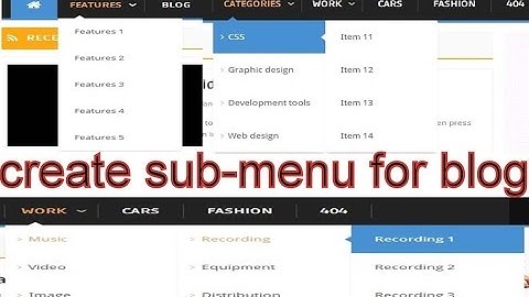 create sub-menu for blog - tamil guide