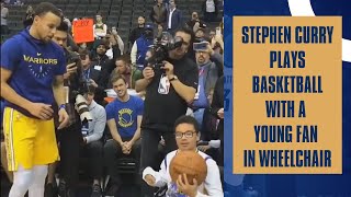 Stephen Curry Plays Basketball With A Young Fan in Wheelchair #shorts