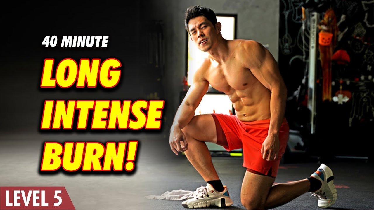 ⁣Long Intense Bodyweight Burn | Weightloss & Endurance (Level 5-6)