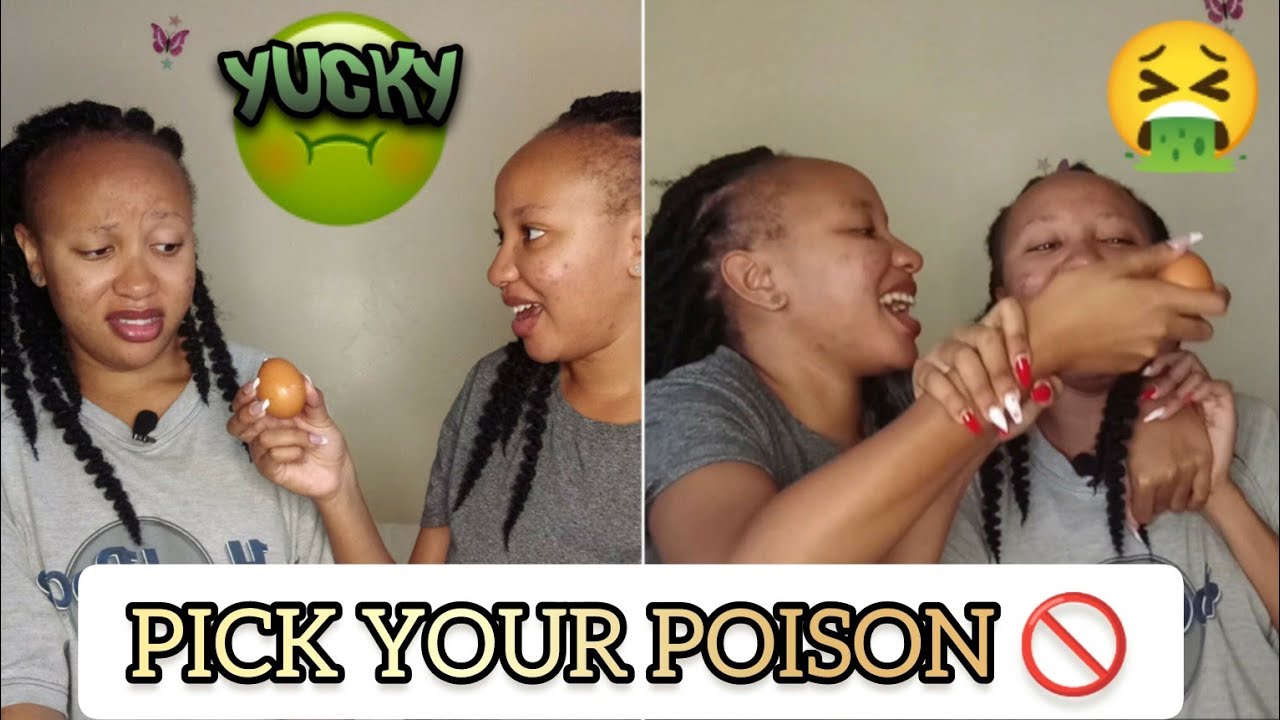 I made HER DRINK RAW EGGS 😂 PICK YOUR POISON CHALLENGE | gathecha twins