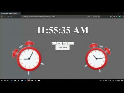 Simple Alarm Clock using Javascript for Beginners