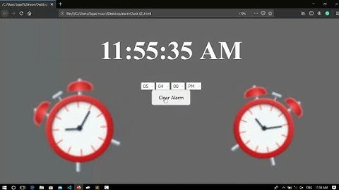 Simple alarm clock using javascript for beginners