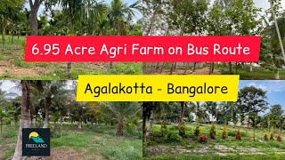 6.95 Acre Beautiful Agri Farm &amp; Farm House Bus Route Sale | Bangalore | Karnataka Resort Homestay 