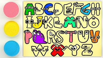 Sand painting coloring Alphabet Lore A - Z