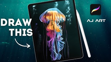 Procreate Digital Art Tutorial | Draw Realistic Jellyfish on iPad