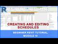 How to Create Schedules in Revit | Step-by-Step Tutorial for Beginners | Module 10
