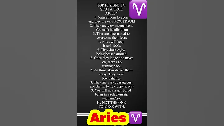 Aries ♈️ zodiac signs secretive personality traits | 10 points to find real Aries sign with 2022 - DayDayNews