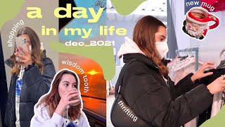 a day in my life ☕️ skincare, wisdom tooth, shopping, &amp; more :) vlogmas