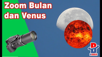 Zoom test Nikon | Bulan dan Venus sang Bintang Fajar