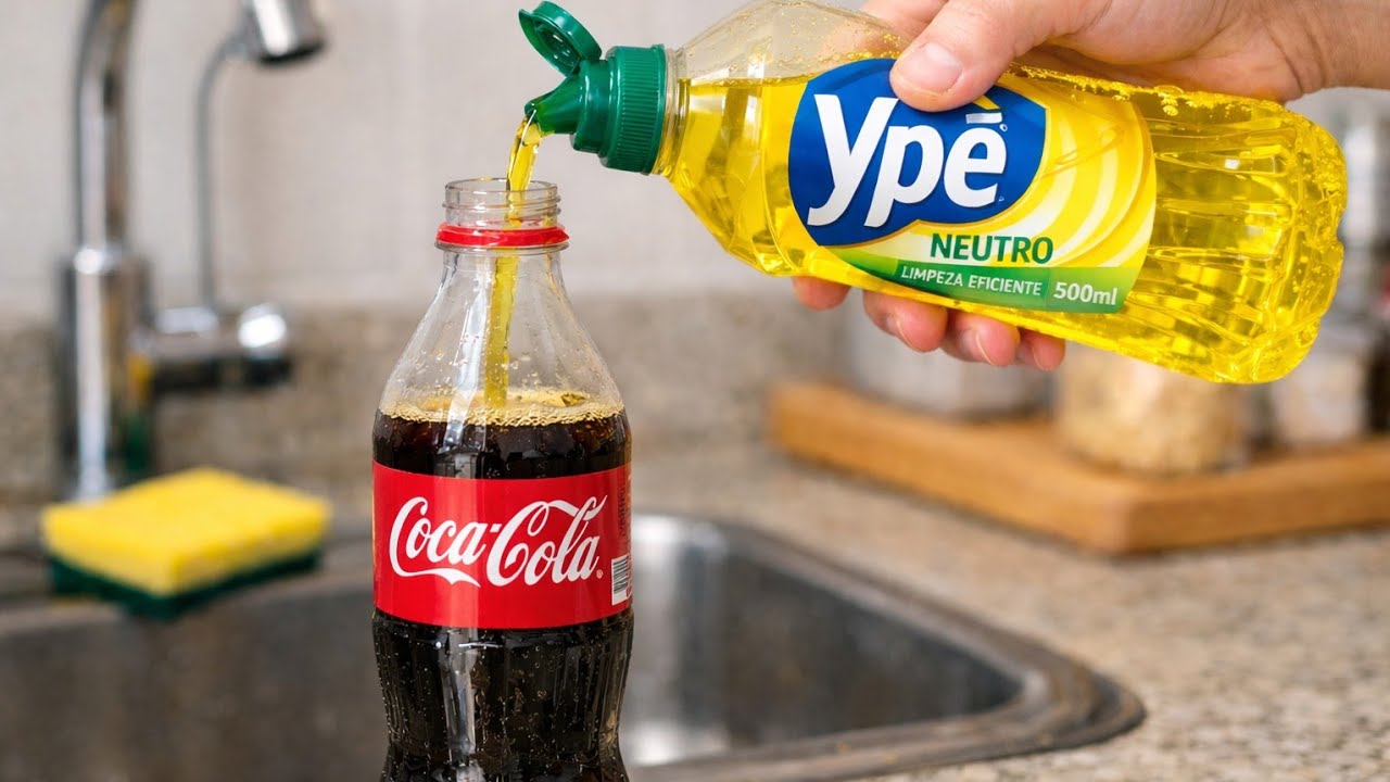 Misture DETERGENTE com COCA COLA e não precisa mais comprar no mercado