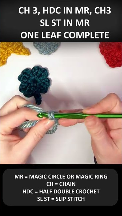 Shamrock Four Leaf Clover Crochet Tutorial [with narration] 