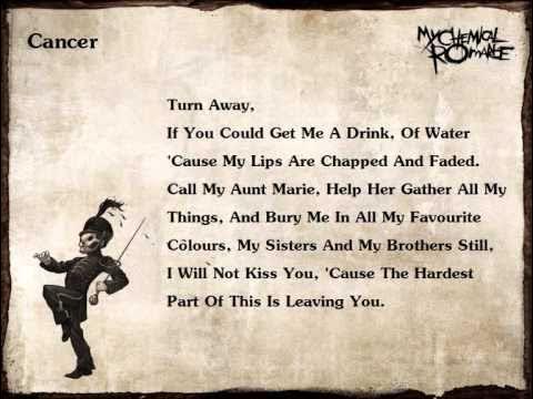 My Chemical Romance - [Cancer]  (Lyrics)