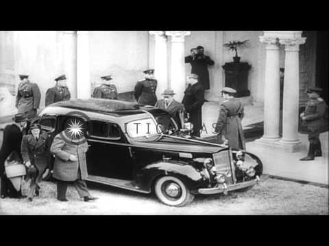Winston Churchill, President Franklin Roosevelt and Marshal Joseph Stalin meet at...HD Stock Footage