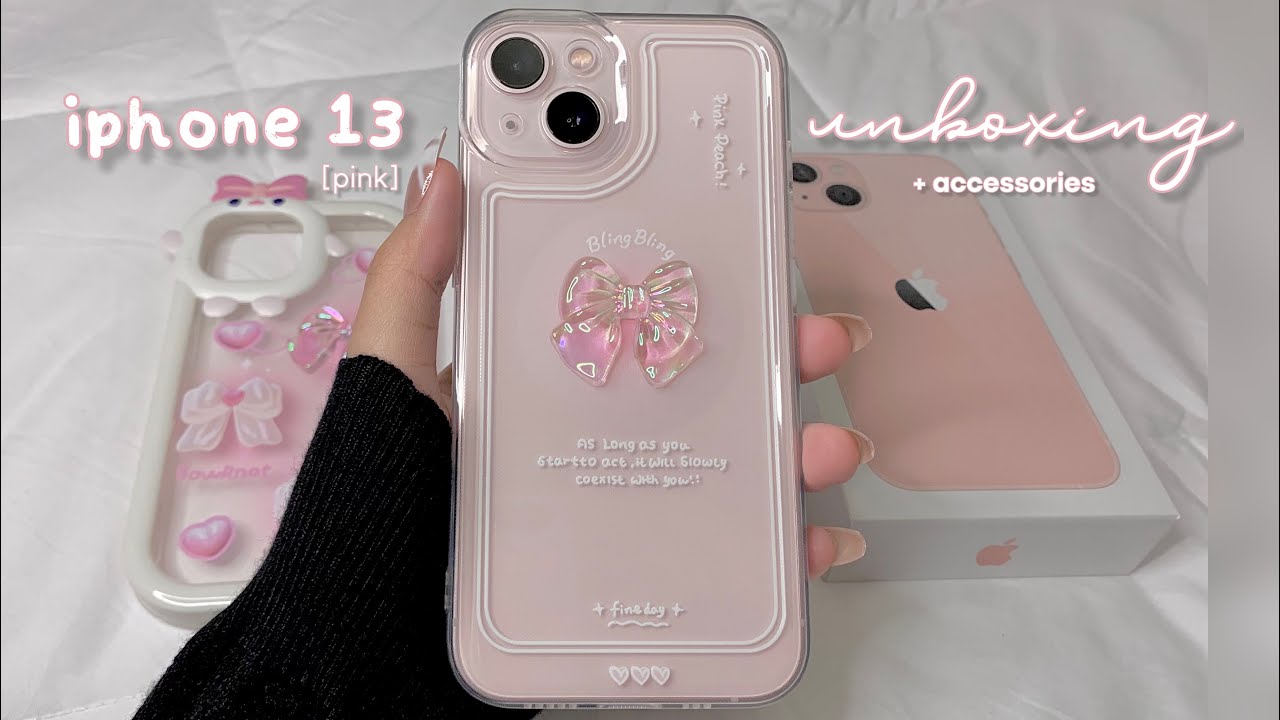 🍎iPhone 13 pink Unboxing with Apple case✨ in 2023