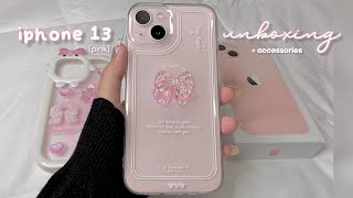 Unboxing Iphone 13 [pink ] in 2023 + accessories