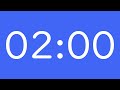 2-Minute Countdown Timer | Ultramarine Blue × White (Larger Digits)