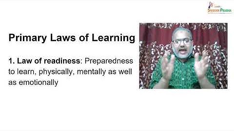 Lec 39: The Thorndike’s Learning Theory