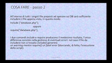 PHP #4: le istruzioni include e require