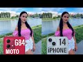 Motorola Moto G84 Vs iPhone 14 Camera Test Comparison | Moto G84 5G