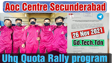 Aoc Centre Secunderabad Relation Bharti 26 Nov 2021 Official Notification Out Download