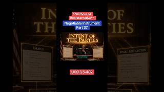 UCC § 3-402: Authorized Representative & the Signature that Binds Someone Else