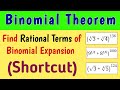 How to find Rational Terms In Binomial Expansion Shortcut Trick || TGT PGT Maths Dsssb/Kvs/Nvs