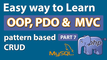 Creating a PHP OOP PDO MVC CRUD CMS part 7.