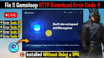 How to Fix Gameloop HTTP Download Error Code 4, 20, 21, 30, 31 | Gameloop Not Installing Error Code