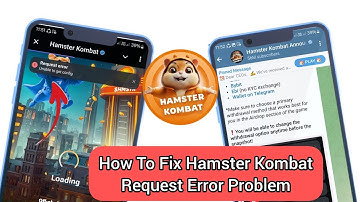 Hamster Kombat Request Error Problem| Hamster Kombat Unable to get account info problem