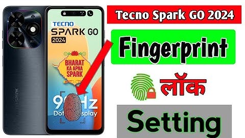 Tecno Spark Go 2024 Fingerprint Lock Setting/How to set screen finger lock in Tecno spark go 2024