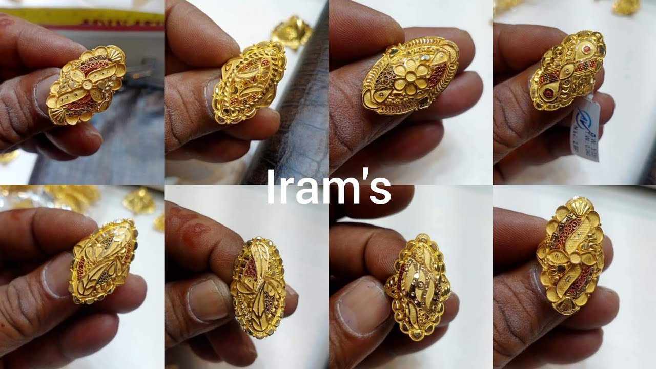 3 Gram Gold Ring Design for Girl | Light Weight Gold Ring Designs | 21k  Saudi Gold Ring - YouTube