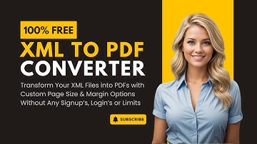 100% Free XML to PDF Converter Online - Transform XML to PDF with Custom Page Size & Margin Options