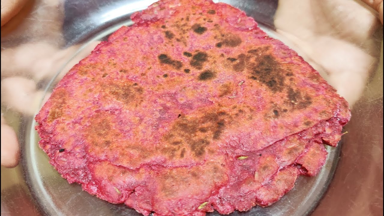 Whole wheat beetroot paratha