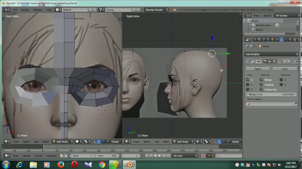 Blender Head Modelling For Beginner And Intermediate User Part01