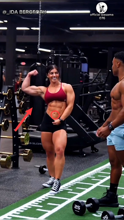 GIRLS AURA🥶BODYBUILDER POWER💀GYM WORKOUT💀#shorts #motivation #bodybuilder #idabergfoth #edit fyp