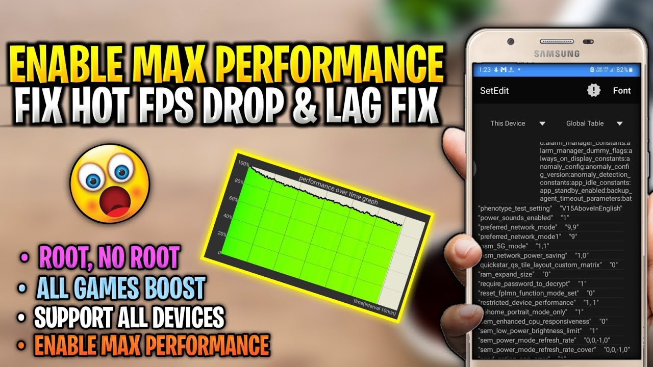Enable Max Performance For Gaming "Fix Fps Drop" Without Root - YouTube