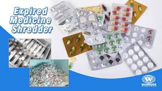 100-1000KG/H Hospital Expired Medicine Medical Waste Small Mobile Shredder Machine