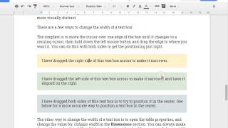 Simple, attractive text boxes in Google Docs
