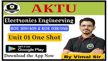 Electronics Engineering | KOE 048 | Unit 1| Electronics by Vimal sir | One shot Revision Video