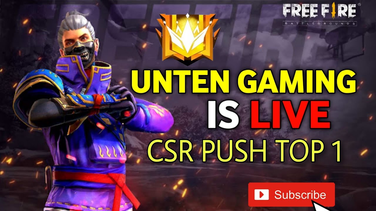 CS Ranked Top 1 Push | Heroic Push | Free Fire Live | #live - YouTube