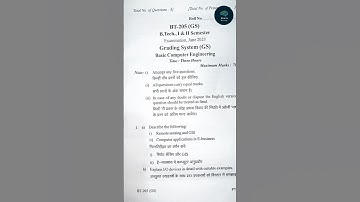 basic computer engineering #rgpvexam #btech #2ndsem