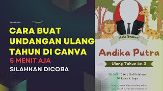 TUTORIAL - MEMBUAT UNDANGAN ULANG TAHUN DENGAN CANVA - screenshot 5