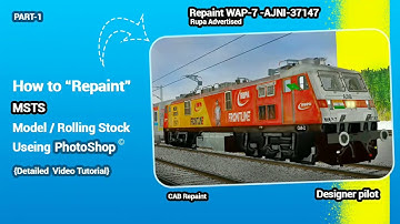 How to Repaint msts model / Rolling stock in photoshop WAP - 7 #37147 REPAINT - Part 1