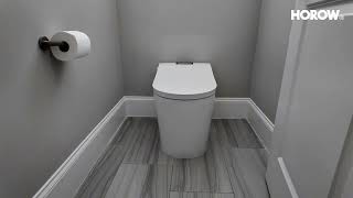 out     ❁toilet♪ドアプレート❁∗︎*゜ HOROW T39 Smart Toilet: Blackout Flush, Remote Control & Heated